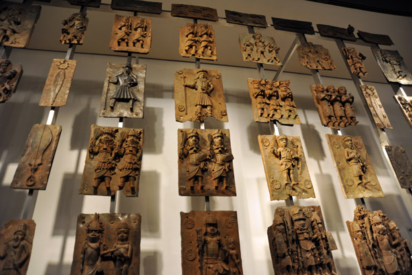 A vast collection of 16th Century cast brass plaques from Benin, Nigeria