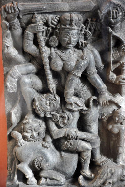 Durga killing the buffalo demon, Orissa, 15th C.