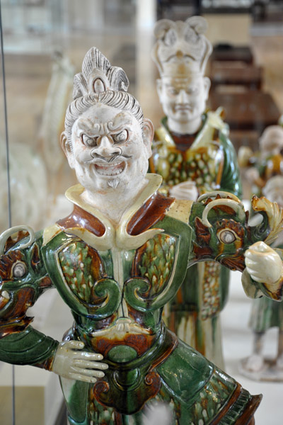 Sancai, three-colored glazed pottery tomb-figures, Tang dynasty, early 9th C.