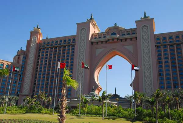 The front view of the Atlantis facing out to the Gulf
