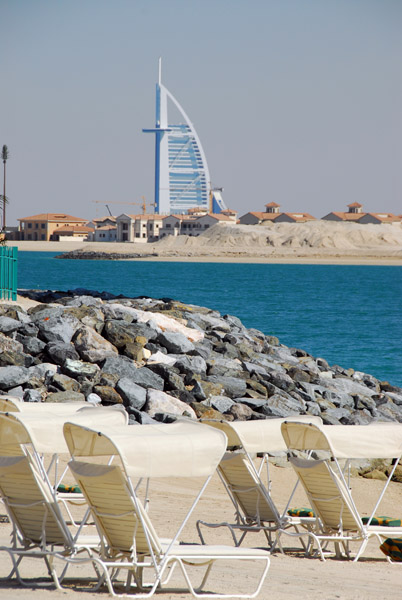 Beach of the Atlantis with the Burj al Arab