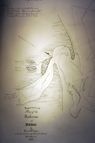 1822 map of the Back-water of Debai