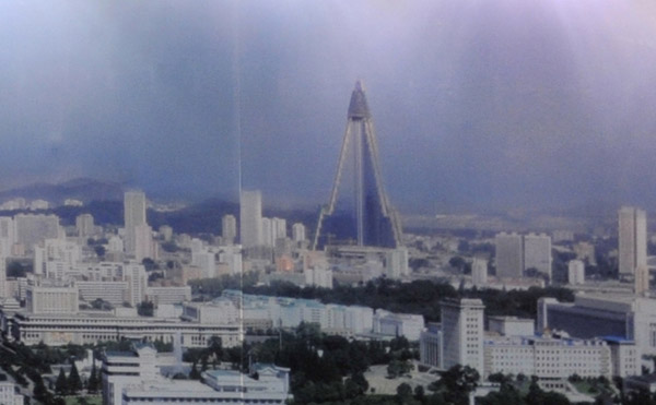 ...wonder if they've finished the glass work on the Ryugyong Hotel