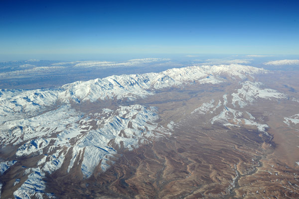 Snow on the peaks of the Zagros Mountains, SW Iran