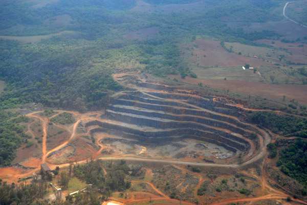 Open pit mine near Confins, Minas Gerais, Brazil