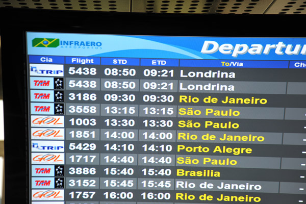 Waiting for our TAM flight from Foz do Iguau to Rio de Janeiro