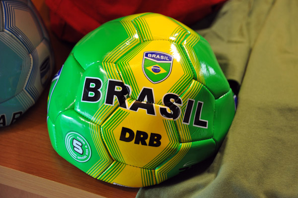 Brasil soccer ball with the national colors