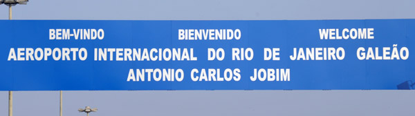 Road sign - Aeroporto Internacional do Rio de Janeiro Galeo