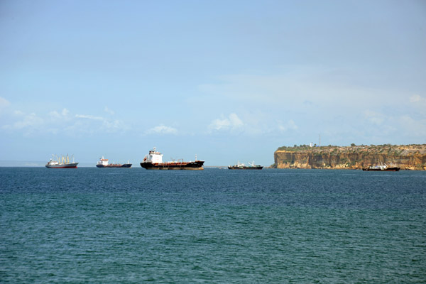Tankers riding at anchor off Luanda
