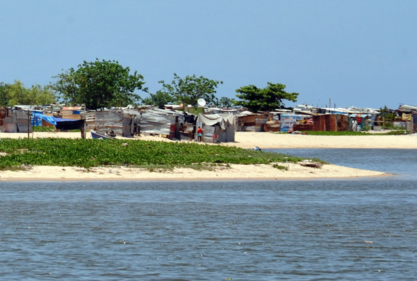 Shanties built on the southern lagoon, Luanda