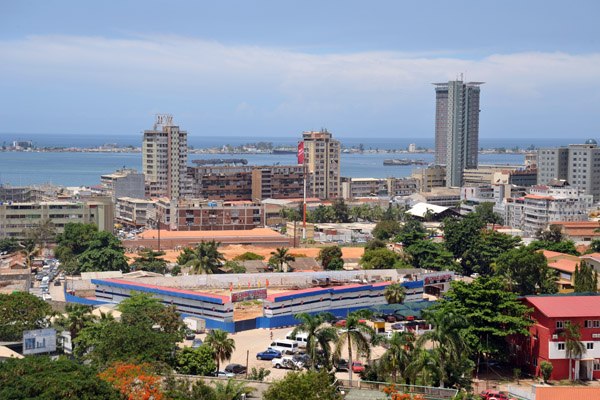 View of Luanda with Ilha do Cabo across the bay
