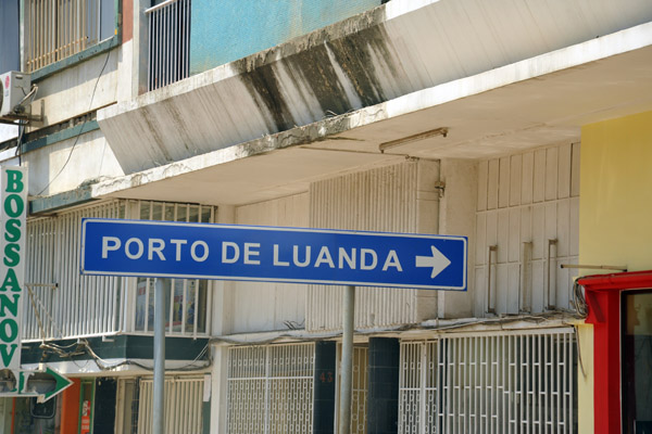 Sign for the Porto de Luanda