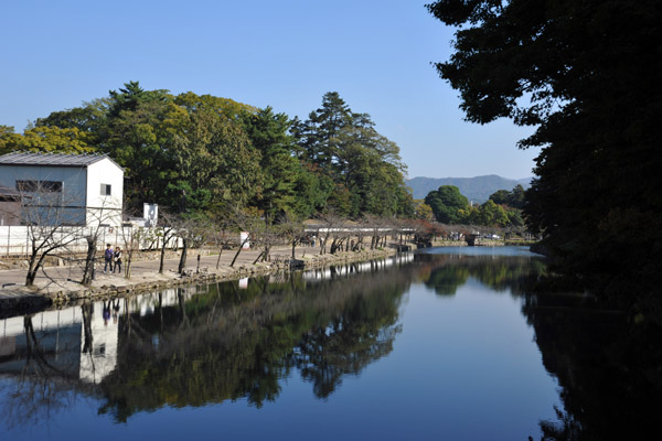 Still waters of the moat, Hikone Castle