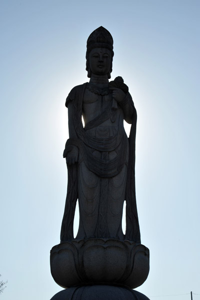 Statue in the temple on Honmachi Street, Hikone