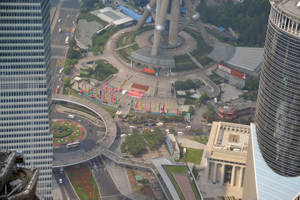 The base of the Orient Pearl TV Tower, Pudong