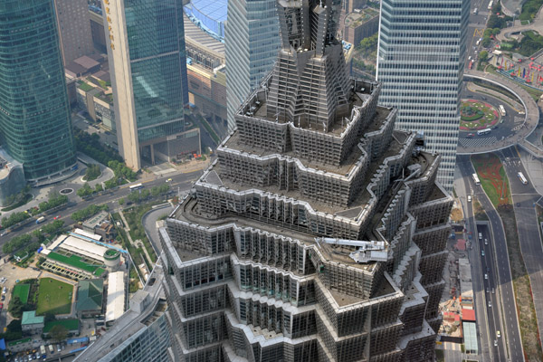 Top of the  Jin Mao Tower from SWFC Observatory