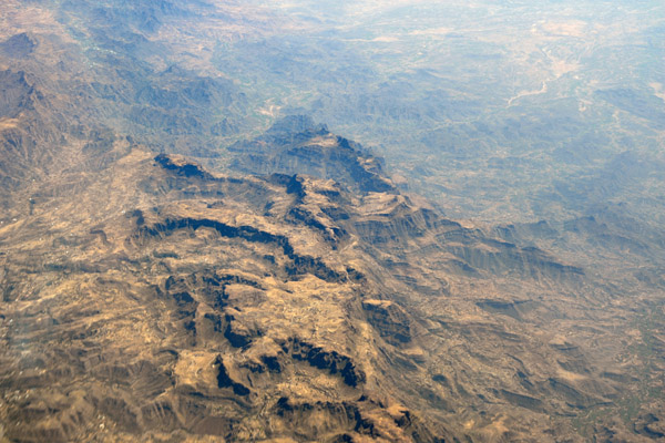 Terraced fields of the Yemeni Highlands (N14 03/E 44 28)