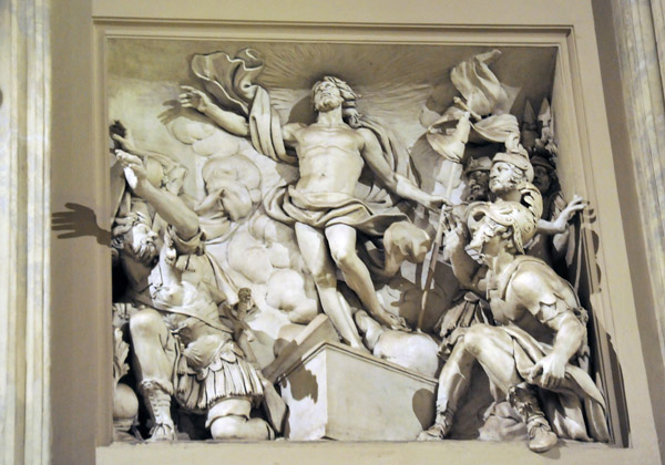 Relief - The Resurrection of Christ by G. Lazzoni (above Thaddeus)