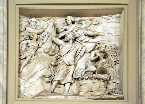 Relief - The Sacrifice of Abraham by D. Rossi (above John)