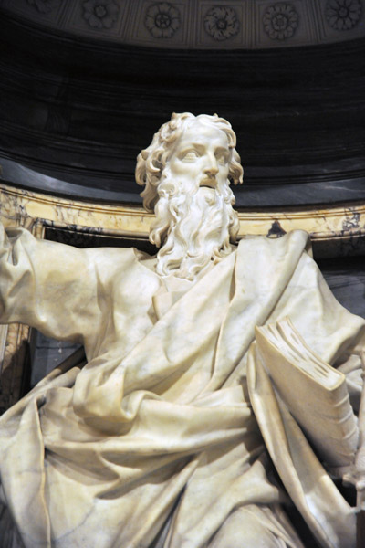 Detail of the statue of St. Paul at San Giovanni in Laterano
