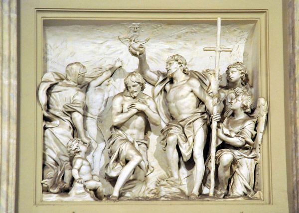 Relief - The Baptism of Christ by Antonio Raggi (above James the Great)