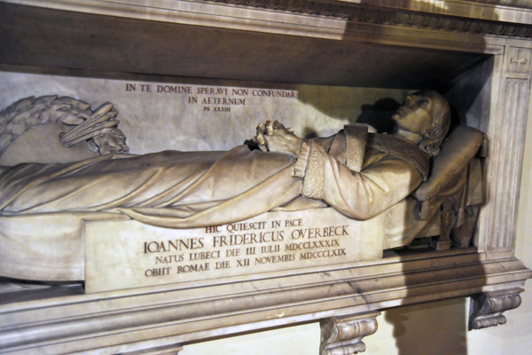 Tomb of the German painter Johann Friedrich Overbeck (1788-1869)