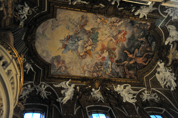 Baroque ceiling - Mary in Heaven among the Angels by Giovanni Cerrini ca 1663