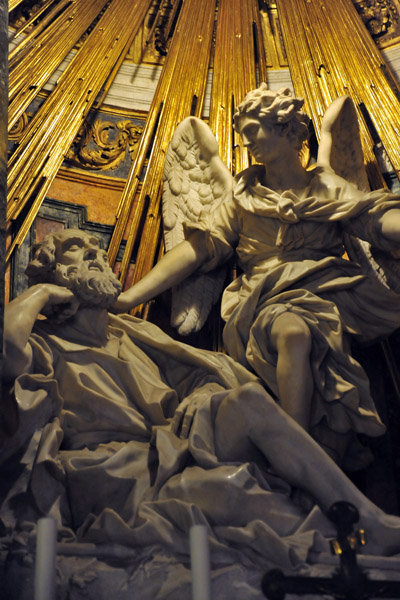 Angel Revealing Mary's Immaculate Conception to St. Joseph, by Domenico Guidi (1701)