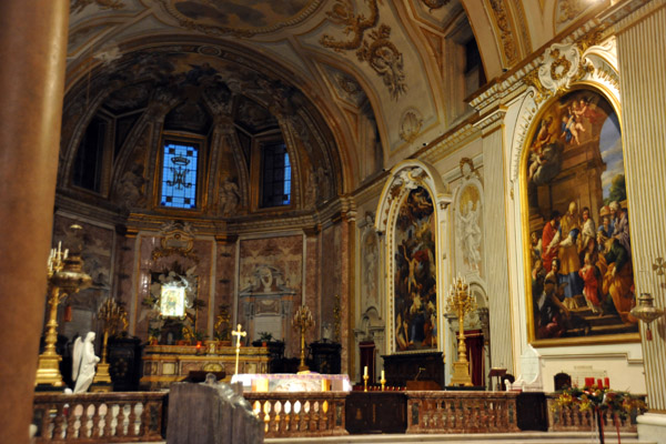 The Presbyterium and Apse with Domenichino's Martyrdom of St. Sebastian 2nd from the right