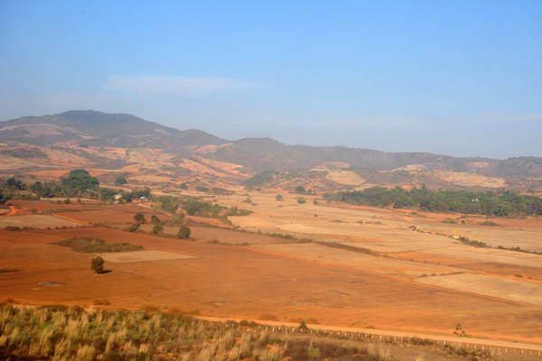 On approach to Heho Airport, Shan Province, Burma (Myanmar)