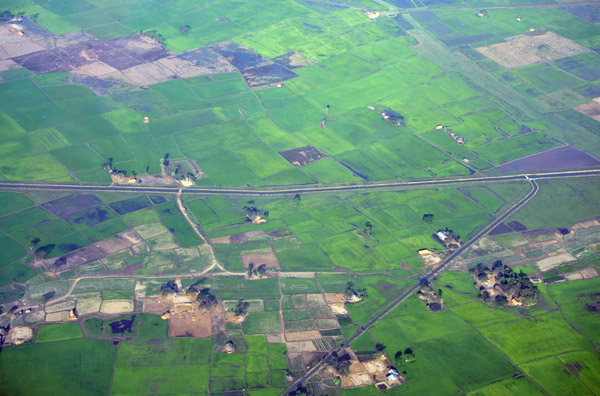 Farmland northeast of Yangon, Myanmar