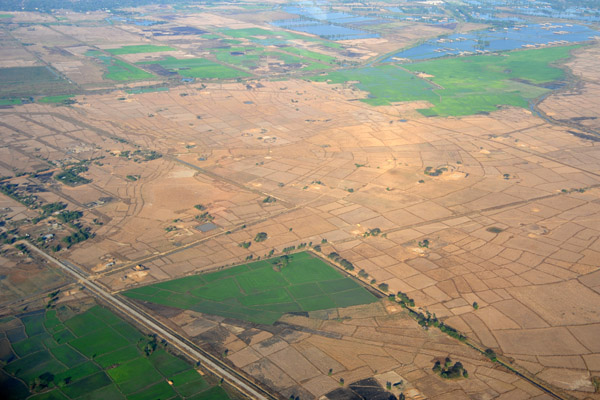 Farmland northeast of Yangon, Myanmar