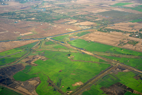 Farmland northeast of Yangon, Myanmar