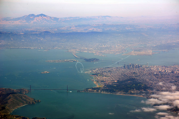 Air show along the San Francisco waterfront