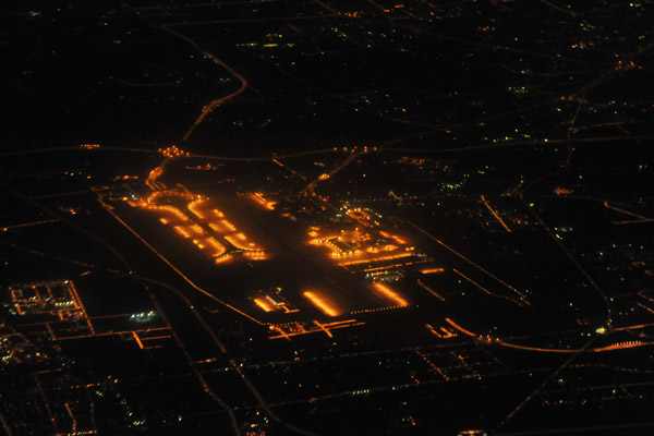 Beijing Capital International Airport at night