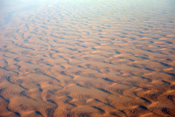 Vast sandy Taklamakan Desert of southern Xinjiang near Hotan