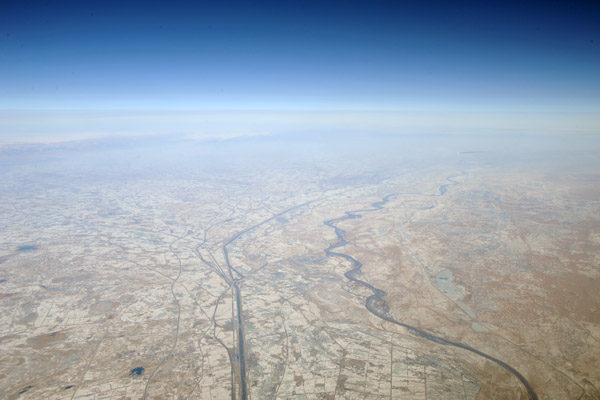 Along the Yellow River east of Dengkou, Inner Mongolia