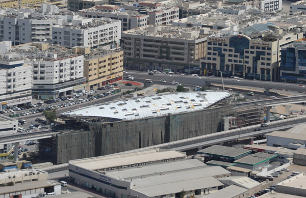 Dubai Metro station under construction Salahuddin Road near Ramada Continental