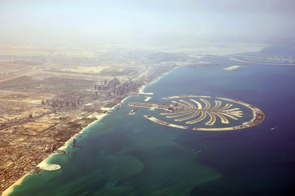 Palm Jumeirah & the coast of Dubai