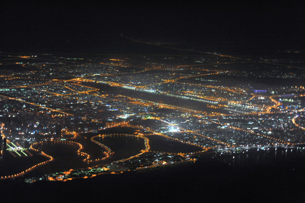 Dubai International Airport at night