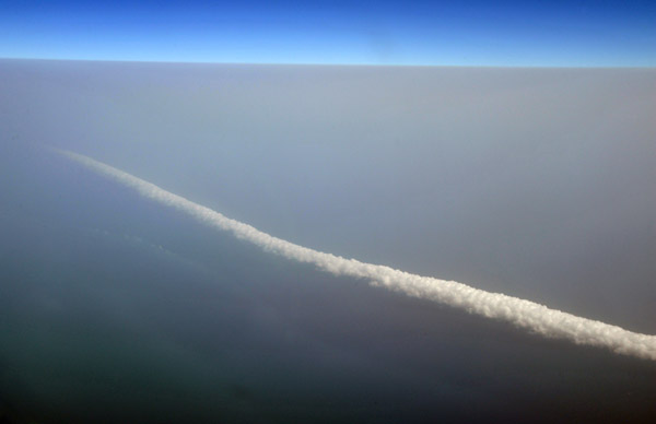 A strange contrail over Iran