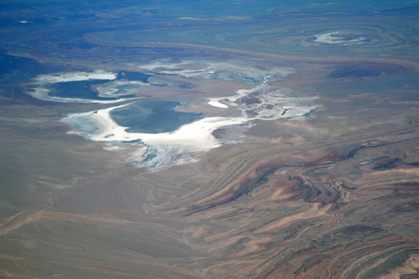 Partially filled lakes, South Khorasan Province, Iran