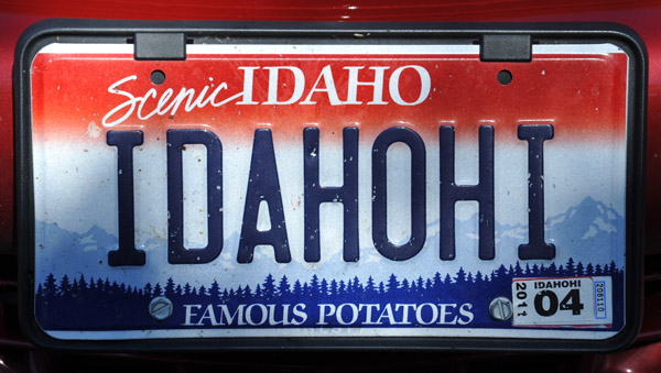 Idaho Famous Potatoes license plate