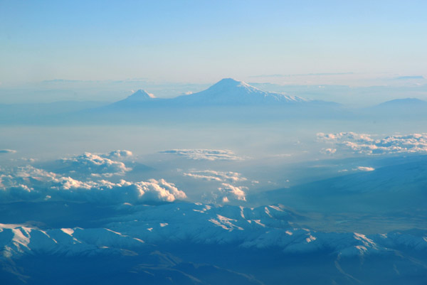 Mt Ararat, distant Armenian view