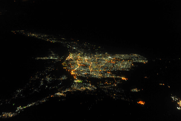 Basra, Iraq, at night