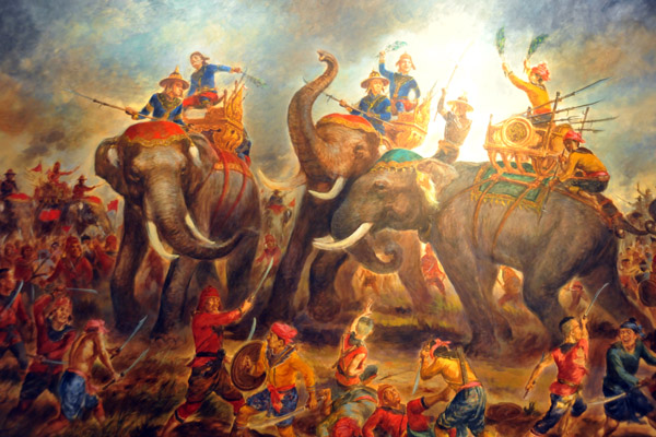 Elephant battle - fall of Ayutthaya, 1569