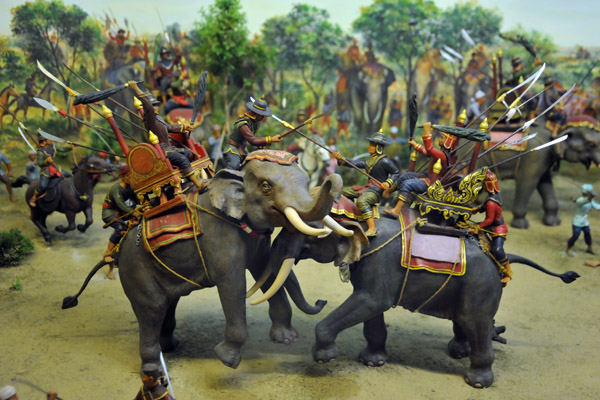 King Naresuan the Great engaging in a duel on elephant back