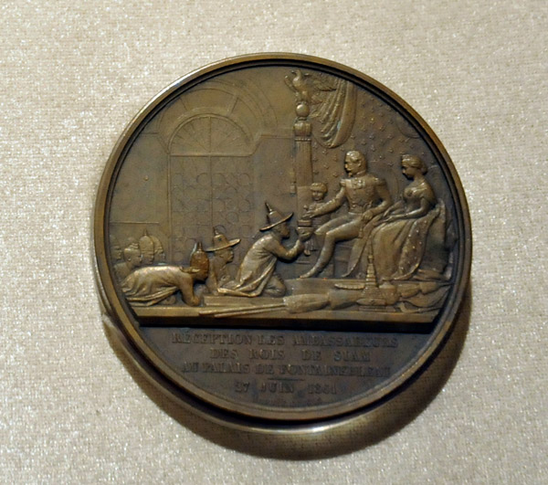French commemorative medal of the audience of the Siamese Ambassador of Kign Mongkut to King Napoleon III in 1861