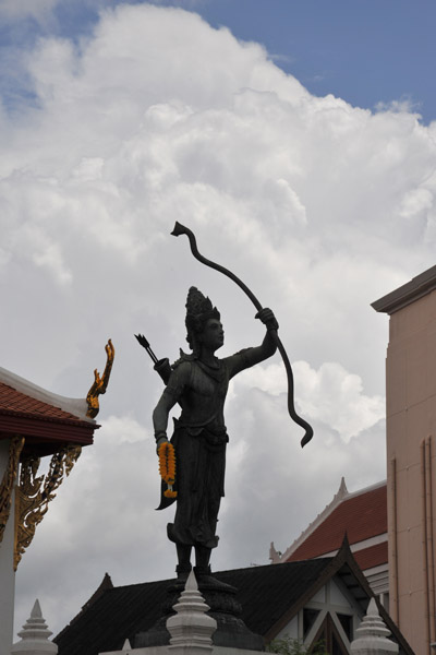 Rama, the 7th Avatar of the god Vishnu, holding a bow