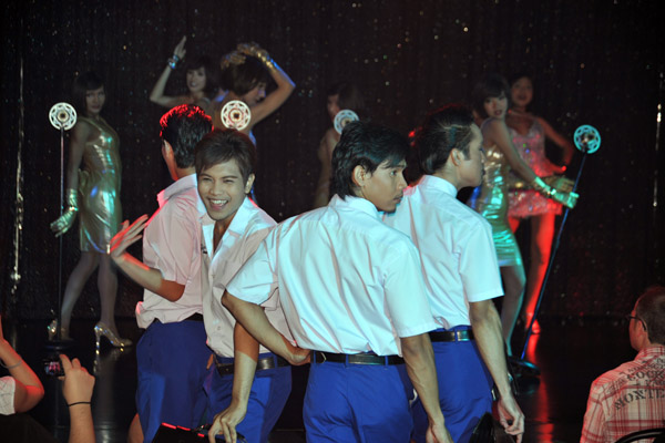 Calypso Cabaret - performers in Thai schoolboy uniforms